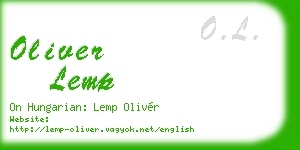 oliver lemp business card